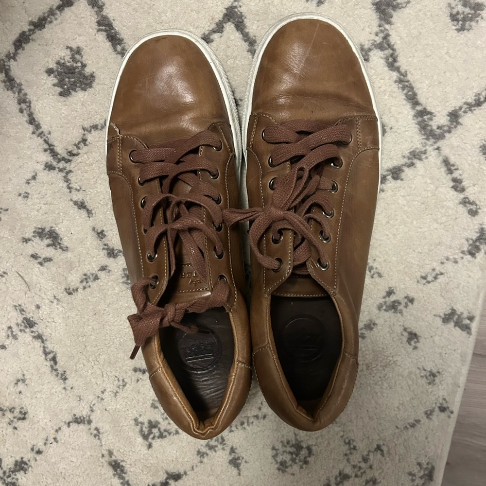 Men's Brown Leather Sneakers
